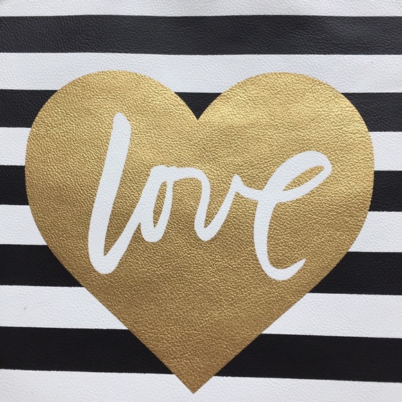 2/$10! NWT Fringe Studio “Love Stripes” pouch - Picture 3 of 9